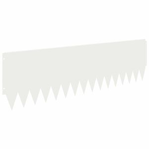 vidaXL Raseneinfassung 10 pcs 103 x 30 cm Stahl Wei&szlig;