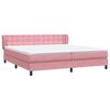 vidaXL Boxspringbett mit Matratzen Rosa 180x210 cm Samt