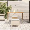 vidaXL 3-tlg. Garten-Essgruppe mit Kissen Beige Poly Rattan