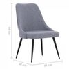 vidaXL Esszimmerst&uuml;hle 4 Stk. Hellgrau Stoff