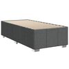 vidaXL Boxspringbett mit Matratze Dunkelgrau 100x200 cm Stoff