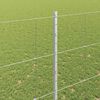 vidaXL Zaun mit Pfosten Silber 1,5 x 50 m Stahl
