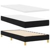 vidaXL LED Boxspringbett mit Matratze Schwarz 100 x 200 cm Stoff