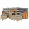 vidaXL Gartensofa-set 8 stk. 8-Sitzanzahl Beige und Hellgrau