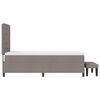 vidaXL Boxspringbett mit Matratze mit Kopfteil Taupe 90 x 200 cm Stoff