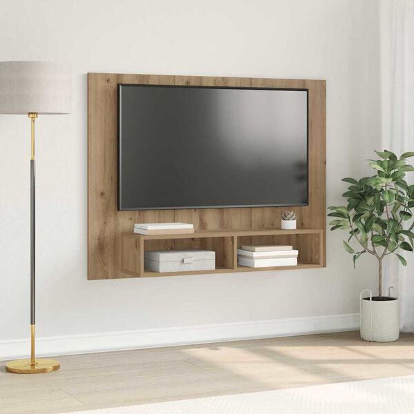 vidaXL TV-Schrankset Artisan-Eiche 120 x 23,5 x 90 cm Holzwerkstoff