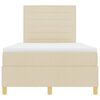 vidaXL Boxspringbett mit Matratze Creme 120 x 200 cm Stoff