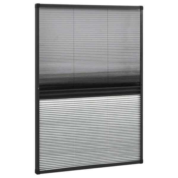 vidaXL Insektenschutz-Plissee für Fenster Alu 80x120 cm mit Jalousie