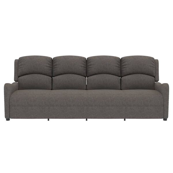 vidaXL 4-Sitzer Massagesessel Hellgrau Stoff