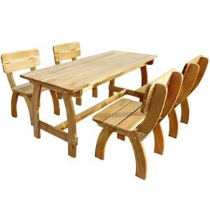vidaXL 5-tlg. Garten-Essgruppe Impr&auml;gniertes Kiefernholz