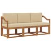 vidaXL Outdoor-Sofagarnitur mit Kissen 3 pcs Natur und Beige