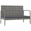 vidaXL 8-tlg. Garten-Lounge-Set mit Auflagen Poly Rattan Grau