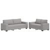 vidaXL 2-teiliges Sofa-Set mit Kissen, wolkengrauer Stoff