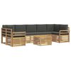 vidaXL Outdoor-Sofagarnitur 8 pcs Wei&szlig; und Anthrazit Polyester
