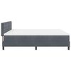 vidaXL Boxspringbett mit Matratze Dunkelgrau 180 x 200 cm Samt