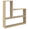 vidaXL Wandregal Sonoma-Eiche 60 x 11 x 60 cm Holzwerkstoff