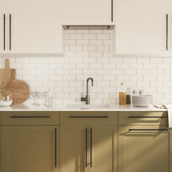 vidaXL Möbelgriffe 10 Stk. Schwarz 320 mm Edelstahl