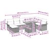 vidaXL Gartensofa-set mit Kissen mit Speicher 9 pcs Grau Poly-Rattan