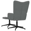 vidaXL Relaxsessel mit Hocker Dunkelgrau Stoff