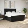 vidaXL Boxspringbett mit Matratze Schwarz 180x200 cm Stoff