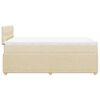 vidaXL Boxspringbett mit Matratze Creme 120x190 cm Stoff
