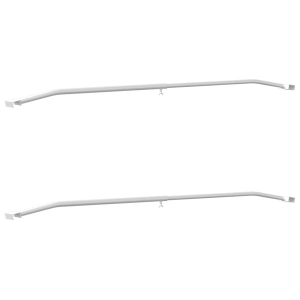 vidaXL geeignet f&uuml;r flache Planenhalterung 2 pcs Silber 100-145 cm