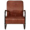 vidaXL Sessel Braun Echtleder