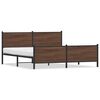 vidaXL Metallbett ohne Matratze Braun Eichen-Optik 193x203 cm