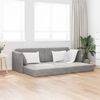 vidaXL Boden-Sofa-Bett 200cm Hellgrau Samt