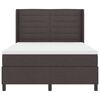 vidaXL Boxspringbett mit Matratze Dunkelbraun 140 x 190 cm Stoff