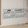 vidaXL Wand-Schuhschr&auml;nke 2 Stk. Betongrau 80x18x60 cm Holzwerkstoff