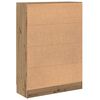 vidaXL B&uuml;cherschrank Artisan-Eiche 82,5x30,5x115 cm Holzwerkstoff