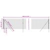 vidaXL Maschendrahtzaun Anthrazit 1x10 m Verzinkter Stahl