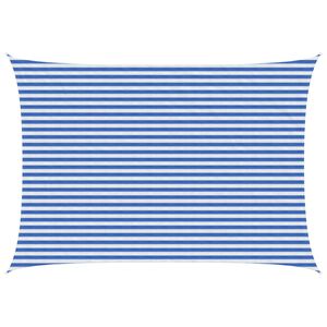 vidaXL Sonnensegel Blau und Wei&szlig; 3,5 x 4,5 m HDPE