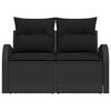 vidaXL Gartensofa Schwarz 124 x 62 x 69cm Poly-Rattan