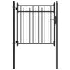 vidaXL Zauntor BAARLO 100 x 100 cm Metall Schwarz Abschlie&szlig;bar
