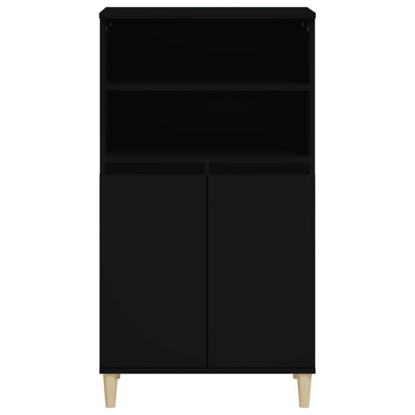 vidaXL Highboard Schwarz 60x36x110 cm Holzwerkstoff