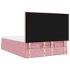 vidaXL Ottoman-Bett mit Matratzen & LEDs Rosa 140x200 cm Samt