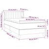 vidaXL Boxspringbett mit Matratze Creme 90x200 cm Stoff