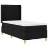 vidaXL Boxspringbett mit Matratze Schwarz 90 x 200 cm Stoff