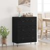 vidaXL Sideboard mit Schubladen Schwarz Eichen-Optik 69,5 x 34 x 90 cm