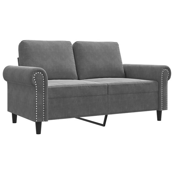 vidaXL 2-Sitzer-Sofa Dunkelgrau 120 cm Samt