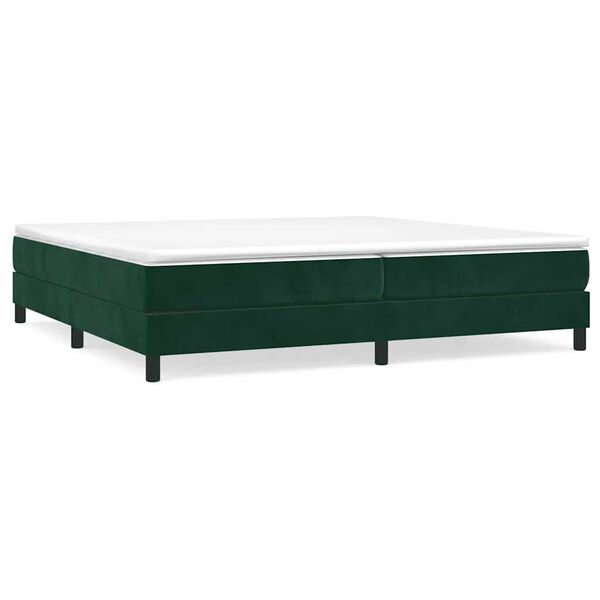 vidaXL Boxspringbettgestell Dunkelgr&uuml;n 200x200 cm Samt