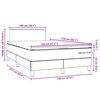 vidaXL Boxspringbett mit Matratze & LED Rosa 120x210 cm Samt