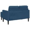 vidaXL 2-Sitzer-Sofa mit Chaiselongue L-Form Blau 125 cm Stoff