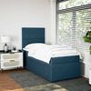 vidaXL Boxspringbett mit Matratze Blau 90x190 cm Samt
