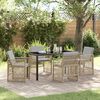 vidaXL Garten Essgruppe 5 pcs Beige Poly-Rattan