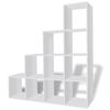 vidaXL Treppenregal B&uuml;cherregal 142 cm Wei&szlig;