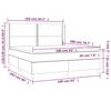 vidaXL Boxspringbett mit Matratze & LED Blau 160x200 cm Stoff