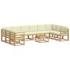 vidaXL Outdoor-Sofagarnitur mit Kissen 11 pcs Wei&szlig; und Creme